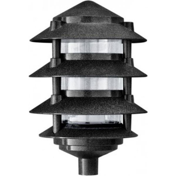 Dabmar Lighting Dabmar Lighting D5405-B 6 x 3 in. 120V Incandescent Four Tier Pagoda Light - Black D5405-B